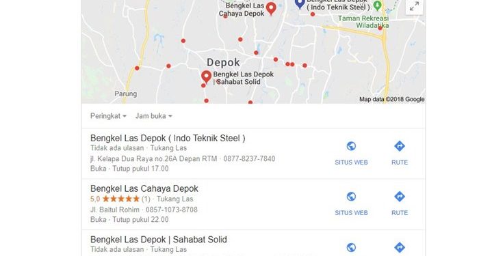 Bengkel las Depok Rank 1
