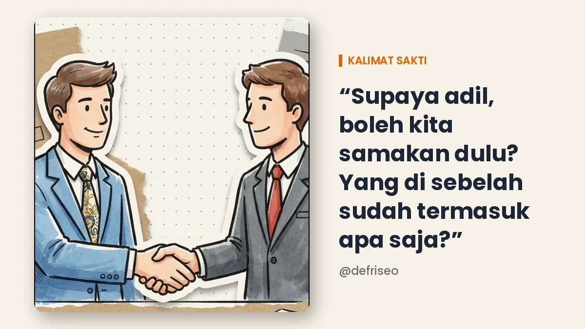 Kalimat sakti gali perbandingan harga apple to apple dengan toko sebelah